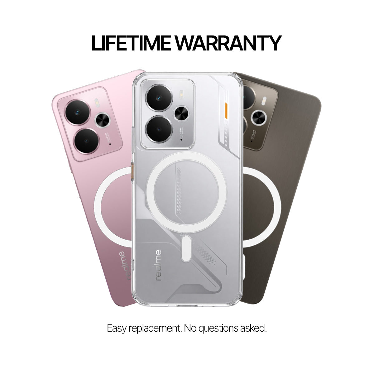 Realme 14 - Anti-Yellow Clear Case