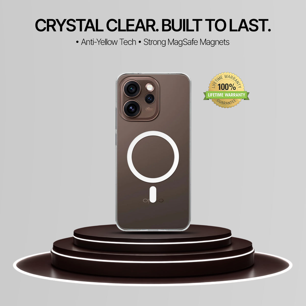 Oppo Reno 15 Pro - Anti-Yellow Clear Case